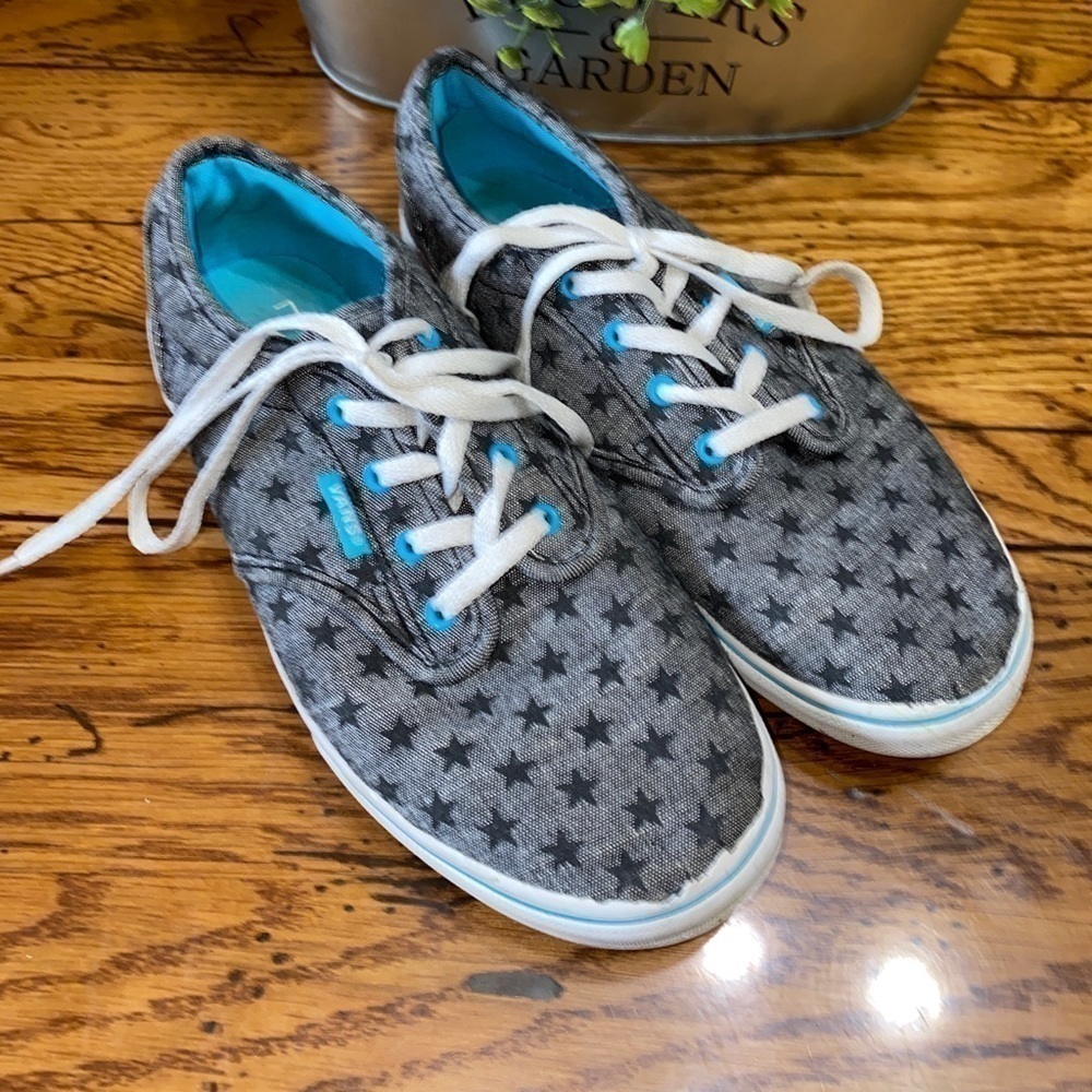 VANS STARS SHOE GRAY/BLACK YOUTH 3.